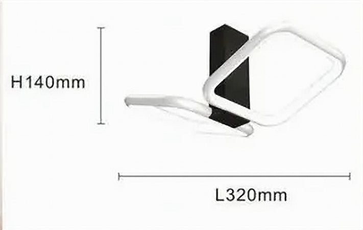 Plafoniera Led 20w 2 Quadrati Bianco Design Moderno Lampadario Da Soffitto 50568