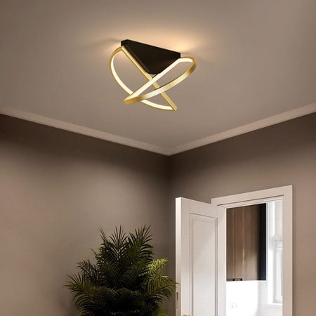Plafoniera Led 44 Watt Oro Lampadario Soffitto Design Moderno Luce Fredda 50438