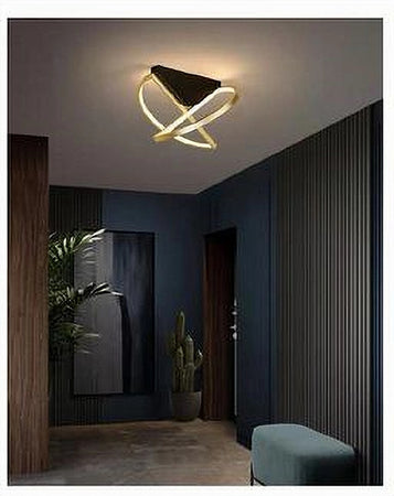 Plafoniera Led 44 Watt Oro Lampadario Soffitto Design Moderno Luce Fredda 50438
