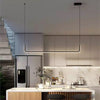 Lampadario Sospensione 21w Lineare Orizzontale Minimal Moderno Nero Luce Led 50445