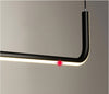 Lampadario Sospensione 42w Lineare Orizzontale Minimal Moderno Nero Luce Led 50452