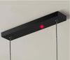 Lampadario Sospensione 42w Lineare Orizzontale Minimal Moderno Nero Luce Led 50452