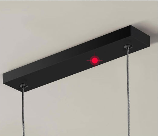 Lampadario Sospensione 42w Lineare Orizzontale Minimal Moderno Nero Luce Led 50452