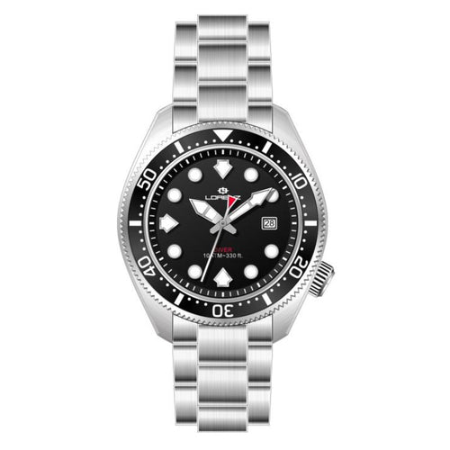 Lorenz Scuba – Orologio Uomo Acciaio Nero con Datario (26169FF)