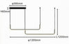 Lampadario Sospensione 42w Lineare Orizzontale Minimal Moderno Nero Luce Led 50452
