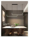 Lampadario Sospensione 42w Lineare Orizzontale Minimal Moderno Nero Luce Led 50452