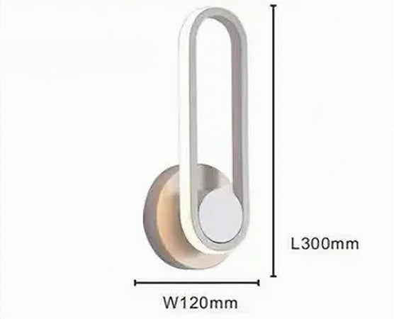 Applique Da Parete Led 13w Ovale Verticale Orientabile Bianco Luce Naturale 50322