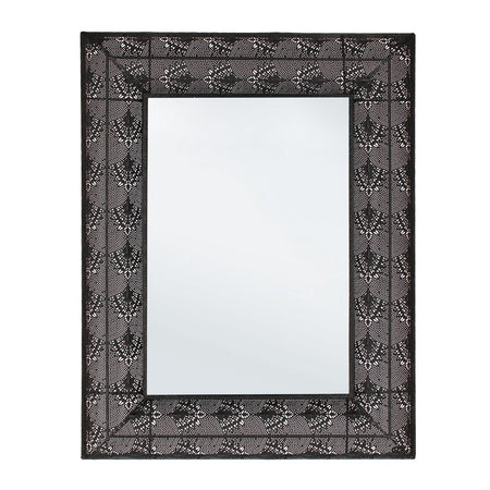 Specchio "Larjam" da parete, con cornice colore nero, per bagni e camere da letto