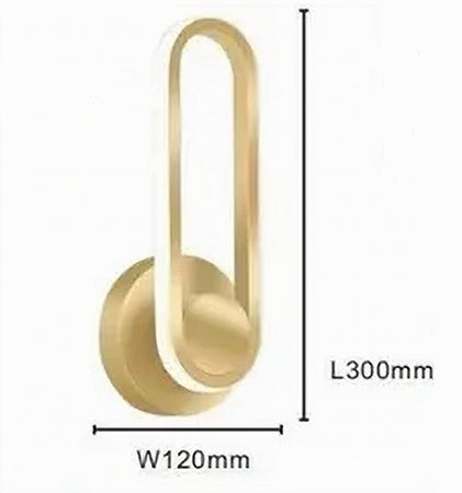 Applique Da Parete Led 13 W Ovale Verticale Orientabile Oro Luce Naturale 50346