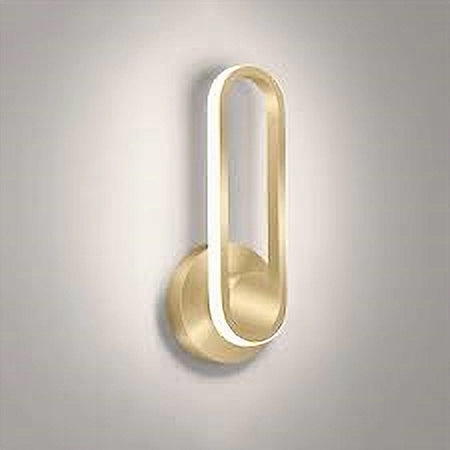 Applique Da Parete Led 13 Watt Ovale Verticale Orientabile Oro Luce Fredda 50353