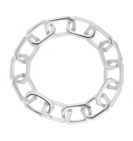 PDPAOLA BRACCIALE IN ARGENTO LARGE SIGNATURE CHAIN