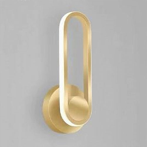 Applique Da Parete Led 13 Watt Ovale Verticale Orientabile Oro Luce Fredda 50353