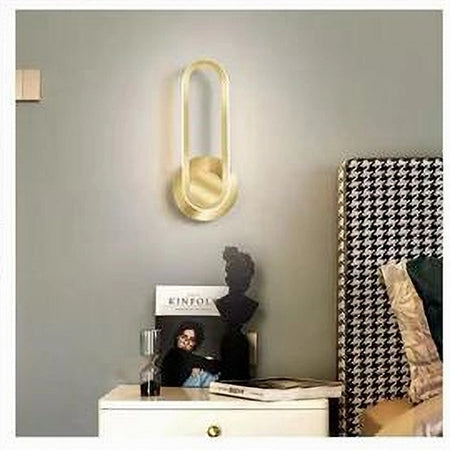 Applique Da Parete Led 13 Watt Ovale Verticale Orientabile Oro Luce Fredda 50353