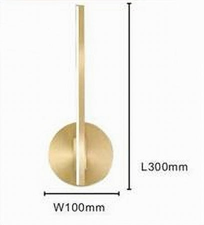 Applique Da Parete Led 13 W Lineare Orientabile Oro Lampada Luce Naturale 50384