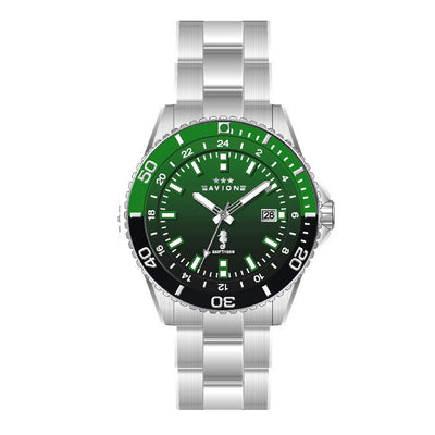Avion - Orologio Uomo Diver Datario Acciaio / Verde (AV1018DD)