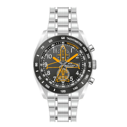 Avion - Orologio Uomo Panther Cronografo Acciaio / Arancio (AV1019EE)