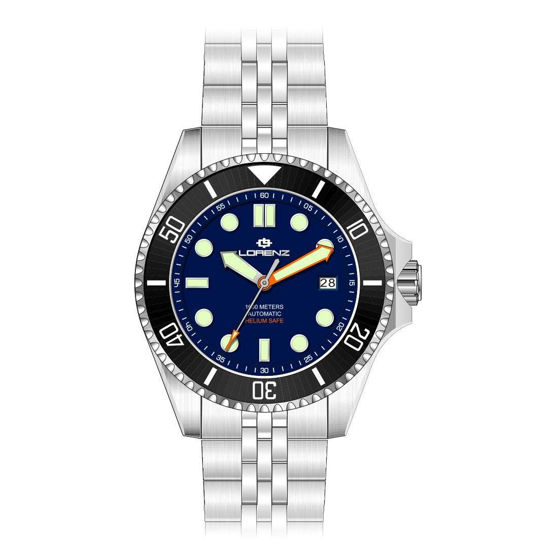 Lorenz Diver 1000 – Orologio Uomo Automatico Acciaio Blu (21064BB