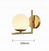 Applique Parete Attacco G9 Sfera Vetro Metallo Oro Lampada Moderno Minimal 32842