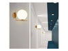 Applique Parete Attacco G9 Sfera Vetro Metallo Oro Lampada Moderno Minimal 32842