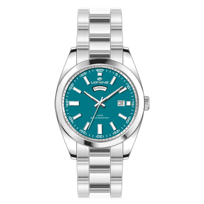 Lorenz Day-Date – Orologio Uomo Acciaio Quadrante Petrolio (26208DD)