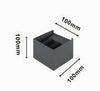 Applique Led A Cubo 12 Watt Lampada Quadrata Grigio Da Parete Interno Ip20 00762