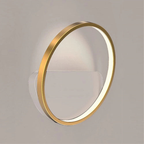 Applique Parete Led 14w Cerchio Oro Lampada Tonda Design Moderno Luce 4000k 71255