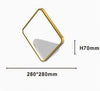 Applique Da Parete Led 12w Quadrato Oro Lampada Moderno Minimal Luce 4000k 71279