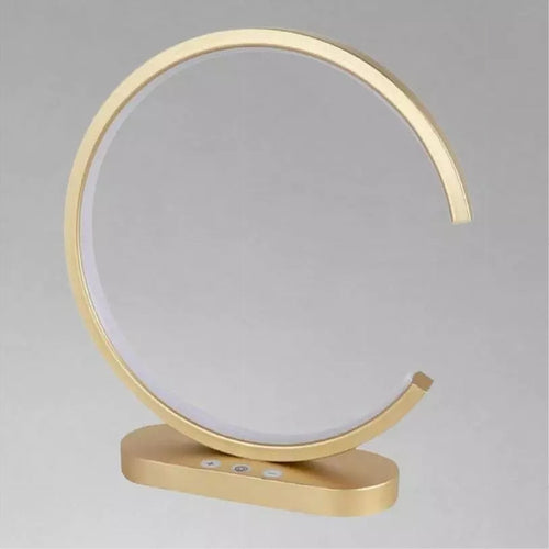 Lampada Da Tavolo Led 12 W Design Curva Oro Touch Scrivania Comodino Ip20 32729
