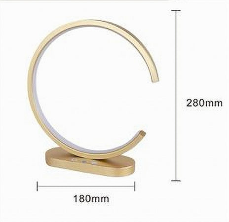Lampada Da Tavolo Led 12 W Design Curva Oro Touch Scrivania Comodino Ip20 32729