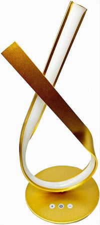 Lume Intrecciato Led Oro 12 W Lampada Da Tavolo Design Moderno Doppia Luce 32712