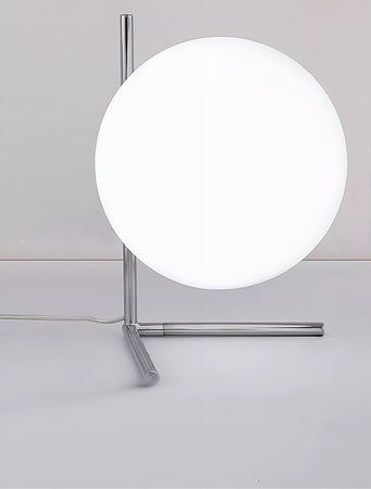 Lampada Da Tavolo Scrivania Ramo Con Sfera In Vetro Luce Attacco E27 Argento 33887