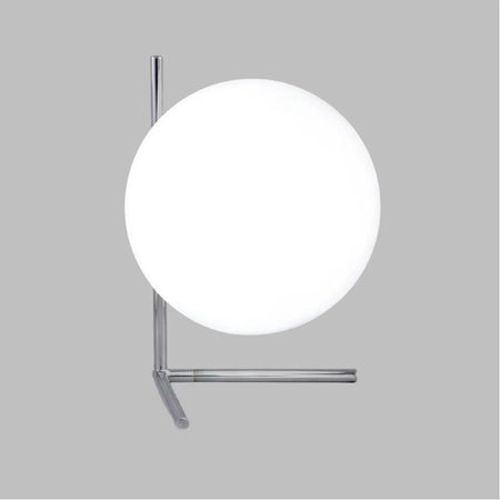 Lampada Da Tavolo Scrivania Ramo Con Sfera In Vetro Luce Attacco E27 Argento 33887