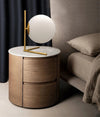 Lampada Da Tavolo Scrivania Ramo Con Sfera In Vetro Luce Attacco E27 Oro 33870