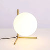 Lampada Da Tavolo Scrivania Ramo Con Sfera In Vetro Luce Attacco E27 Oro 33870