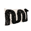 Cuscino Fluffy in poliestere e cotone colore nero e bianco sfoderabile per sedie e divani