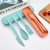Set Di Portaposate Da Viaggio Con Astuccio 2 Pezzi Posate Da Campeggio Portatili