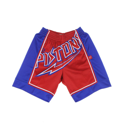 MITCHELL & NESS Pantaloncino Tipo Basket Uomo Nba Big Face Blown Out Fashion Short Hardwood Classics Detpis Red/original Team Colors da uomo