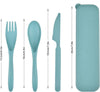 Set Di Portaposate Da Viaggio Con Astuccio 2 Pezzi Posate Da Campeggio Portatili