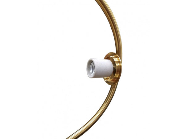 Lampada Da Terra Oro Con Sfera In Vetro Bianco Piantana E27 Design Moderno 33894