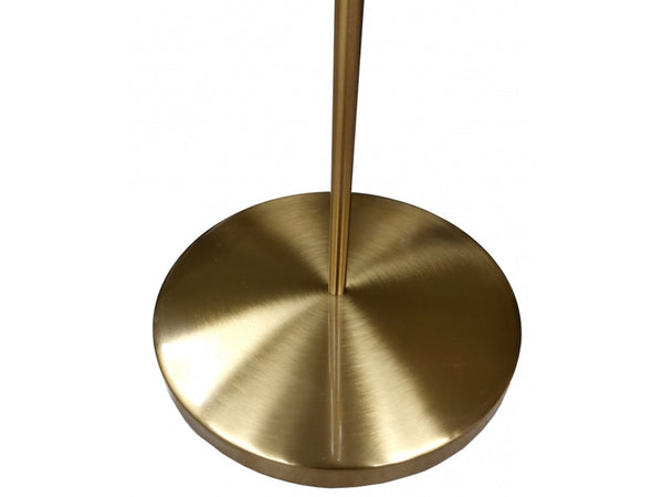 Lampada Da Terra Oro Con Sfera In Vetro Bianco Piantana E27 Design Moderno 33894