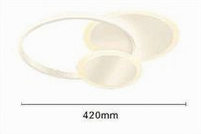 Plafoniera Luce Naturale Led Cerchi 38w Lampadario Soffitto Bianco Moderno 50019
