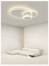 Plafoniera Luce Naturale Led Cerchi 38w Lampadario Soffitto Bianco Moderno 50019
