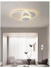 Plafoniera Luce Naturale Led Cerchi 38w Lampadario Soffitto Bianco Moderno 50019