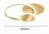 Plafoniera Luce Naturale Led Cerchi 38w Lampadario Da Soffitto Oro Moderno 50033