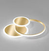 Plafoniera Luce Fredda Led Cerchi 38 W Lampadario Da Soffitto Oro Moderno 50040