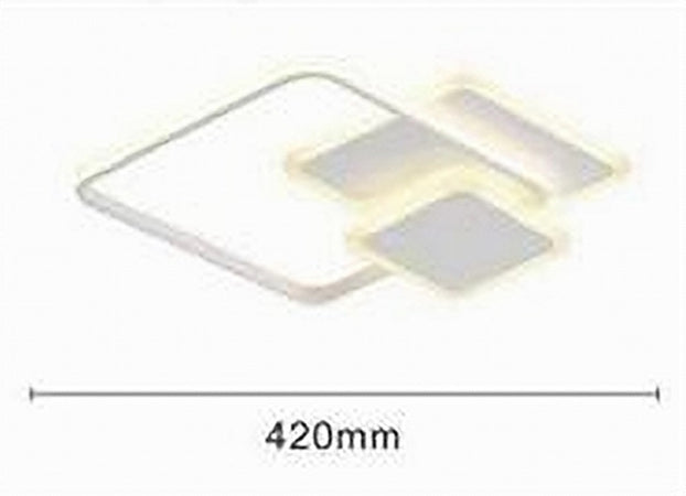 Plafoniera Luce Fredda Led Quadrata 50w Lampadario Soffitto Bianco Moderno 50064