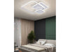 Plafoniera Luce Fredda Led Quadrata 50w Lampadario Soffitto Bianco Moderno 50064
