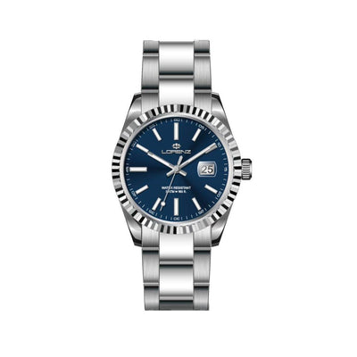 Lorenz Ginevra – Orologio Donna Acciaio con Quadrante Blu (28190BB)