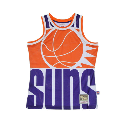 MITCHELL & NESS Canotta Tipo Basket Uomo Nba Big Face Blown Out Fashion Jersey Hardwood Classics Phosun Purple/original Team Colors da uomo