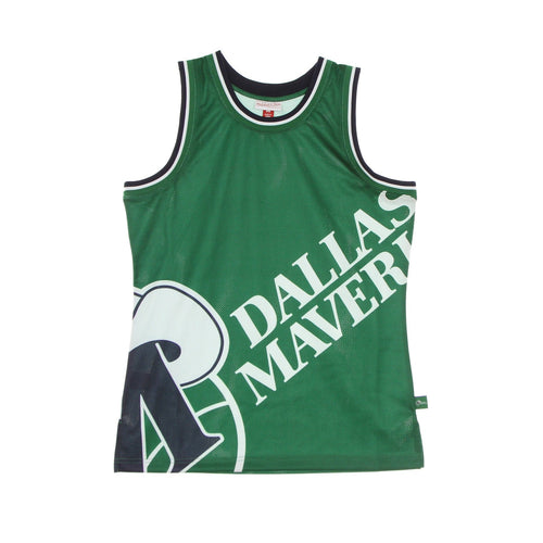 MITCHELL & NESS Canotta Basket Uomo Nba Big Face Blown Out Fashion Jersey Dalmav Green/original Team Colors da uomo